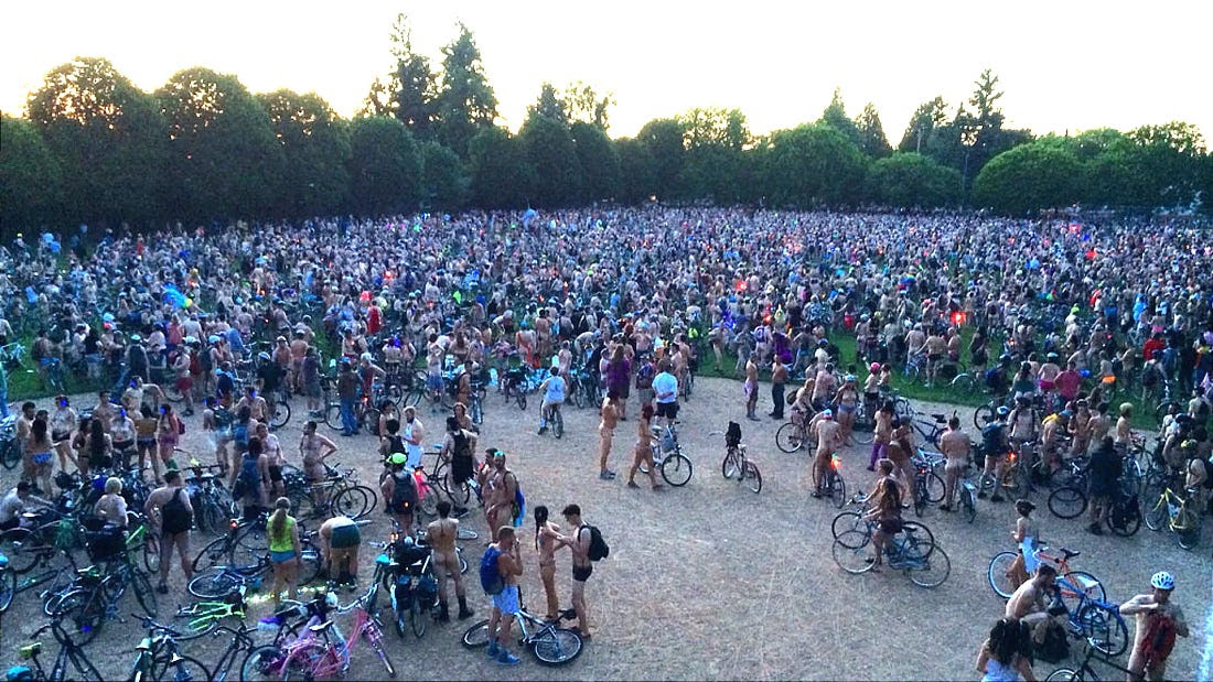Two naked bike rides will roll through Portland this summer